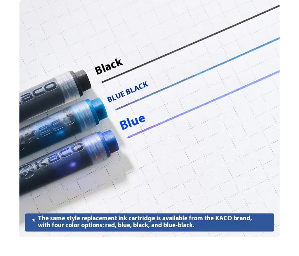 CowLost | product_id-kaco-first-love-fountain-pen-rotating-cap-ef-fine-nib-pocket-size-black-white-smooth-writing-calligraphy-gift |17