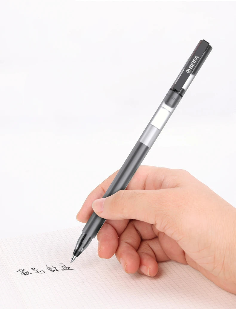 CowLost | product_id-beifa-5-10pcs-0-5mm-gel-pens-black-blue-red-ink-refills-large-capacity-water-based-office-school-pens |3