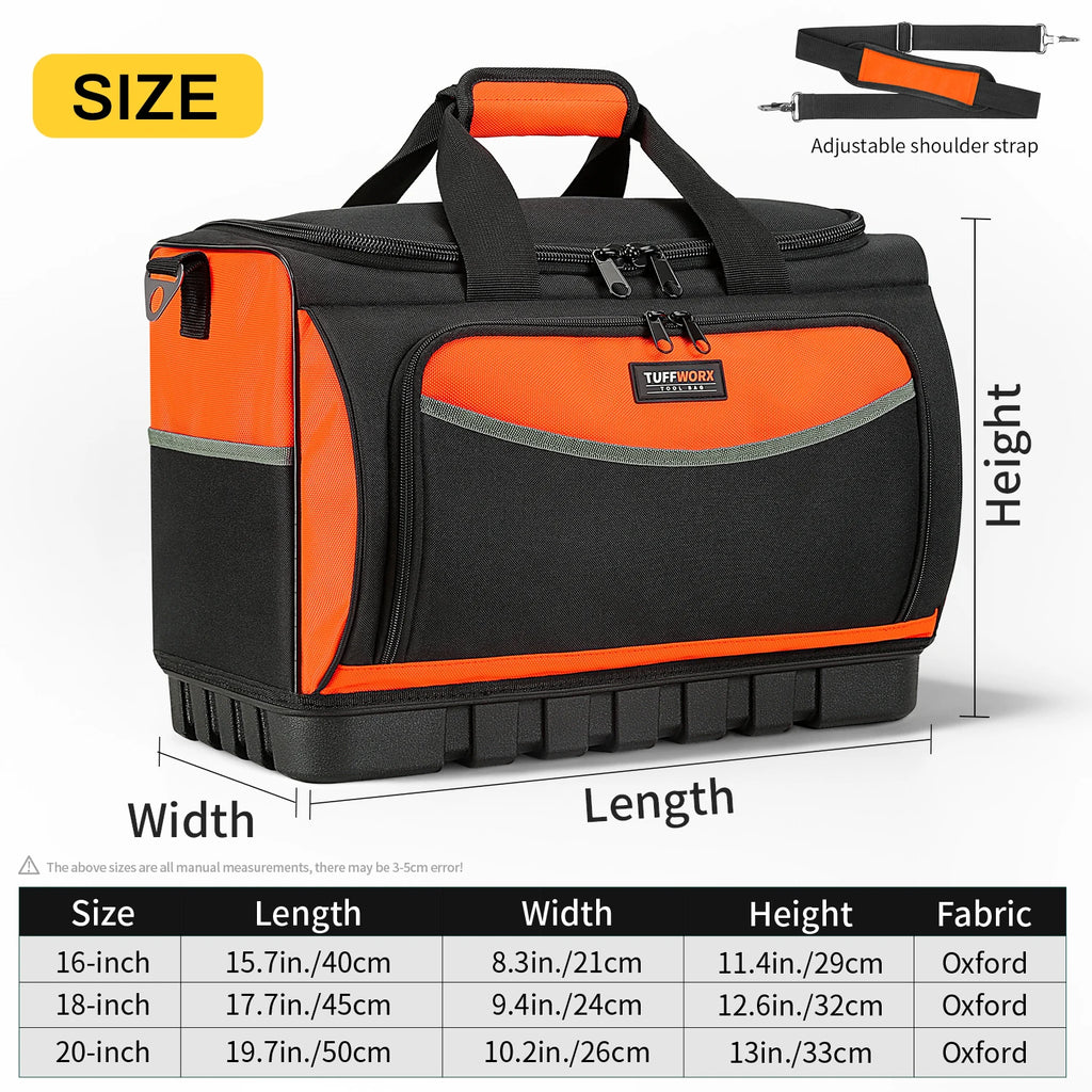 CowLost | product_id-tool-bag-with-molded-base-18-pocket-open-top-organizer-adjustable-shoulder-strap-heavy-duty |3