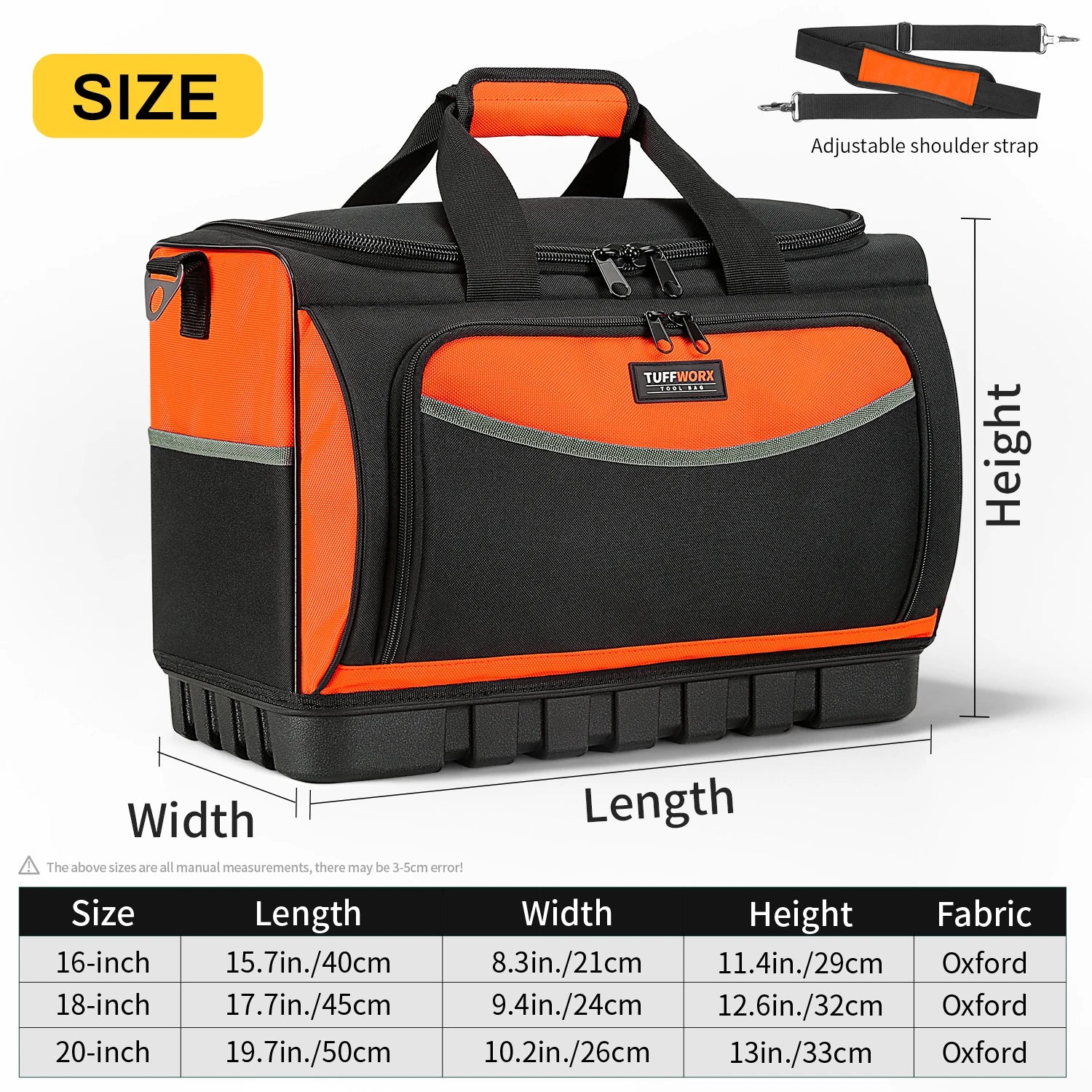 CowLost | product_id-tool-bag-with-molded-base-18-pocket-open-top-organizer-adjustable-shoulder-strap-heavy-duty |3