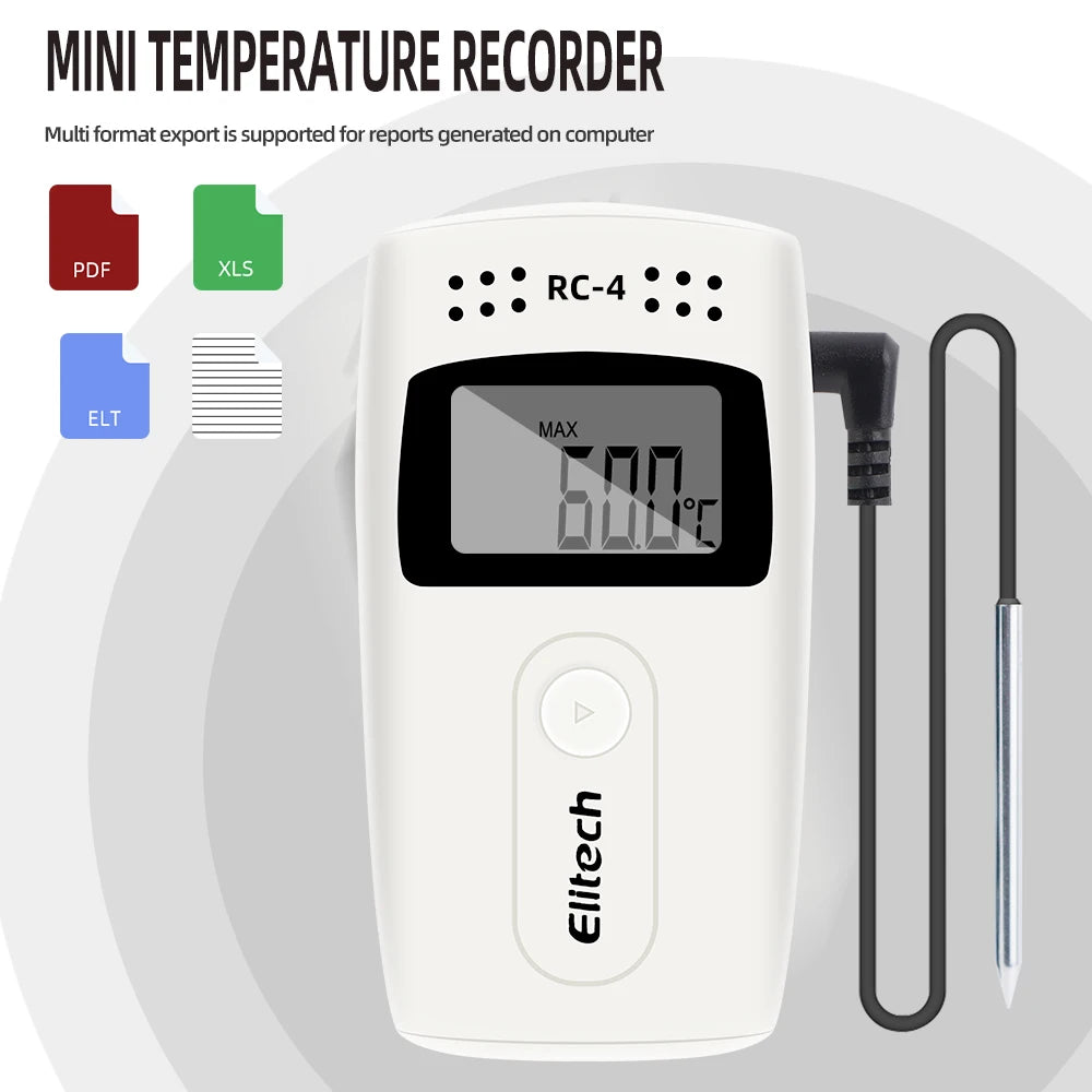 5pcs RC-4 USB Temperature Data Logger Recorder 16000 Points Built-in NTC Sensor External Sensor Support