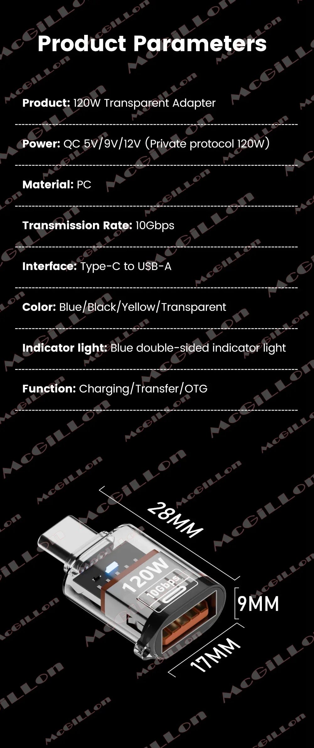 CowLost | product_id-10gbps-usb-3-2-to-type-c-otg-adapter-with-120w-fast-charging-for-xiaomi-samsung-pc-tablet |14