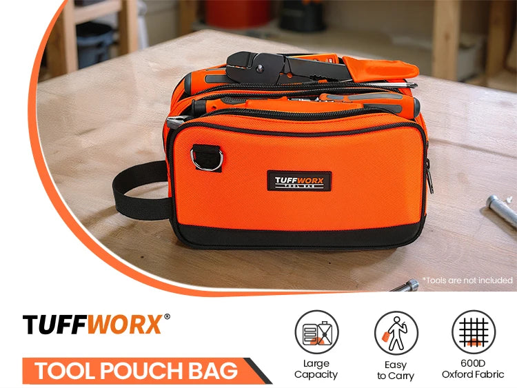 CowLost | product_id-compact-double-zip-tool-bag-orange-black |7