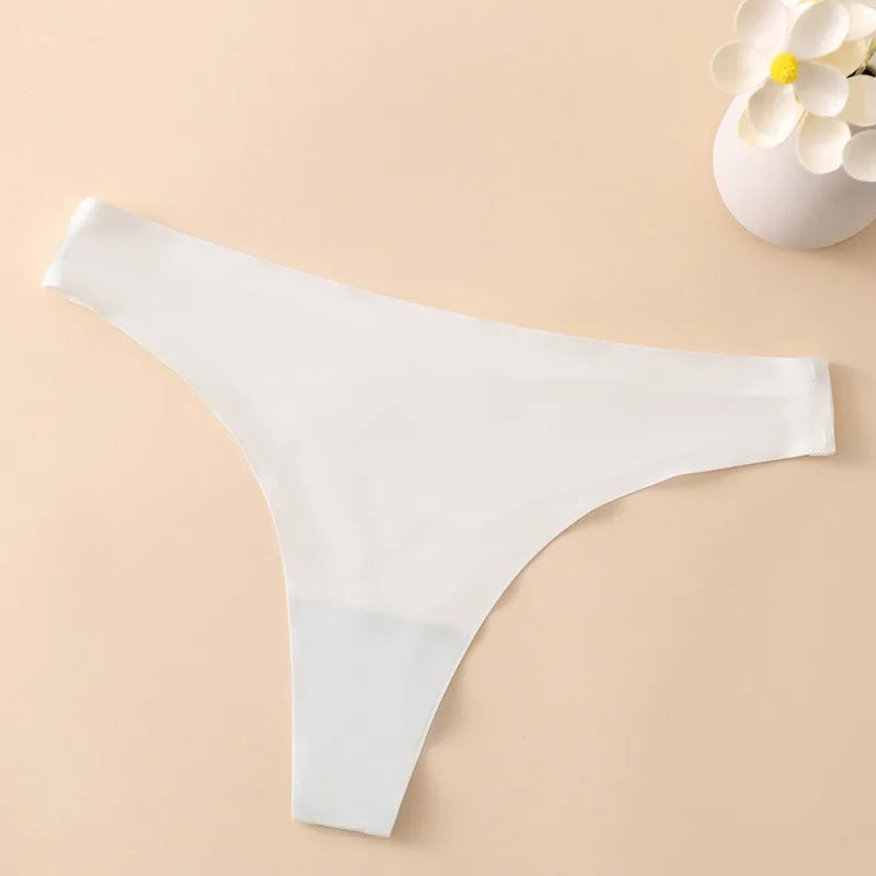 CowLost | product_id-seamless-women-s-ice-silk-breathable-thong-g-string-solid-color-lingerie |9