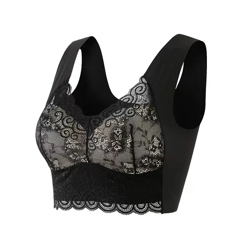CowLost | product_id-seamless-wire-free-gathered-lace-bra-large-size-anti-sagging-support-for-women |17