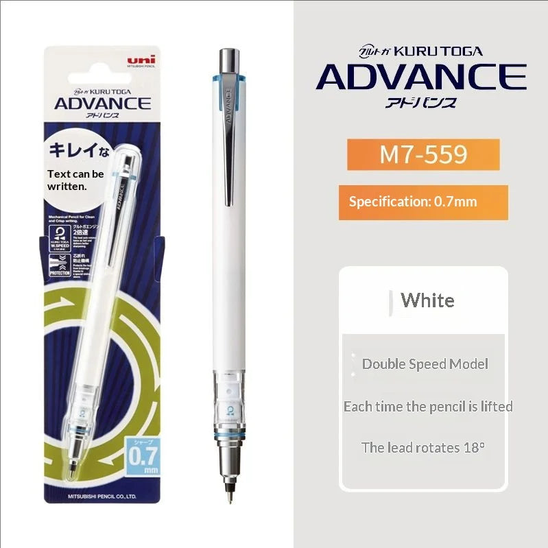 CowLost | product_id-uni-kuru-toga-advance-black-tech-mechanical-pencil-0-5mm-double-speed-auto-rotation-anti-break-lead |35