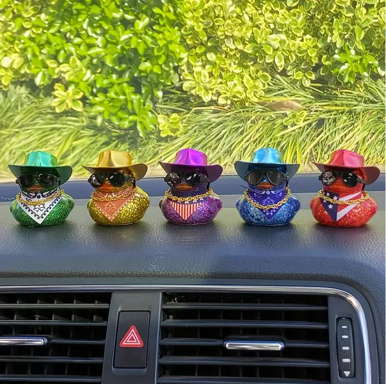 CowLost | product_id-rubber-duck-car-dashboard-ornament-with-sunglasses-cute-car-accessory |2