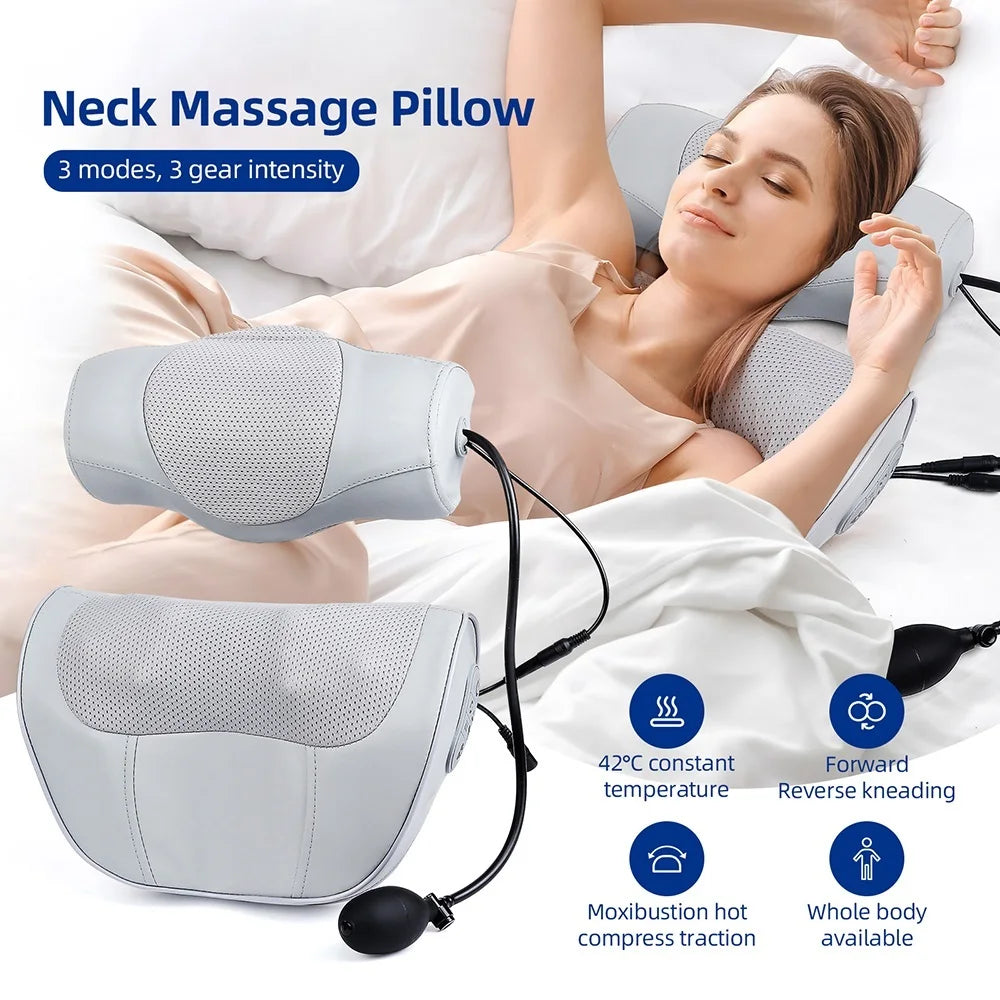 2 IN 1 Electric Neck And Back Massage Pillow