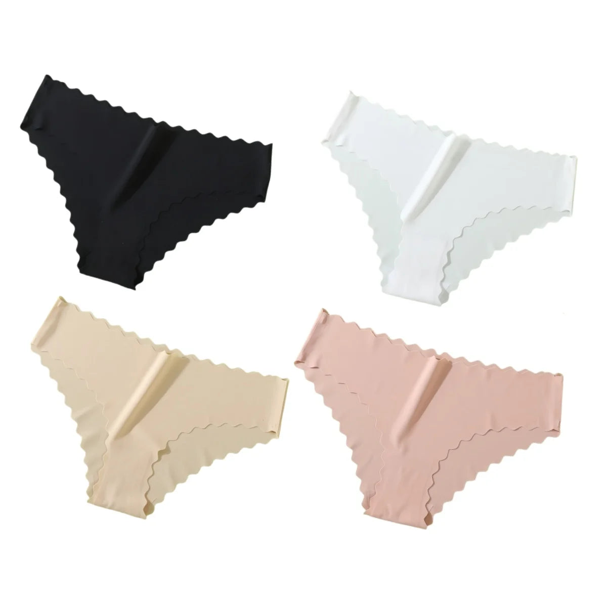 CowLost | product_id-4pcs-womens-mid-rise-seamless-ice-silk-briefs-xs-xl-no-show-solid-panties |22