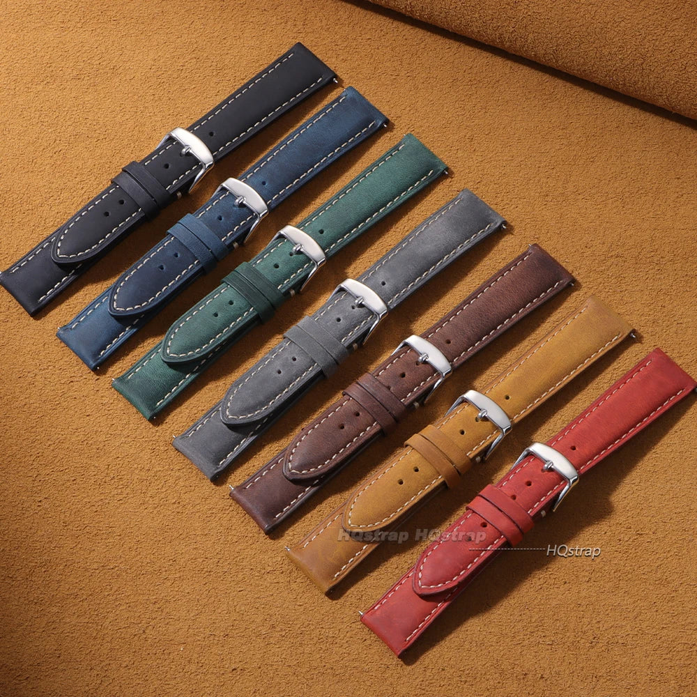 CowLost | product_id-hqstrap-genuine-cowhide-leather-watch-band-18-24mm-handmade-retro-strap-with-metal-buckle-quick-release-for-men-and-women |2