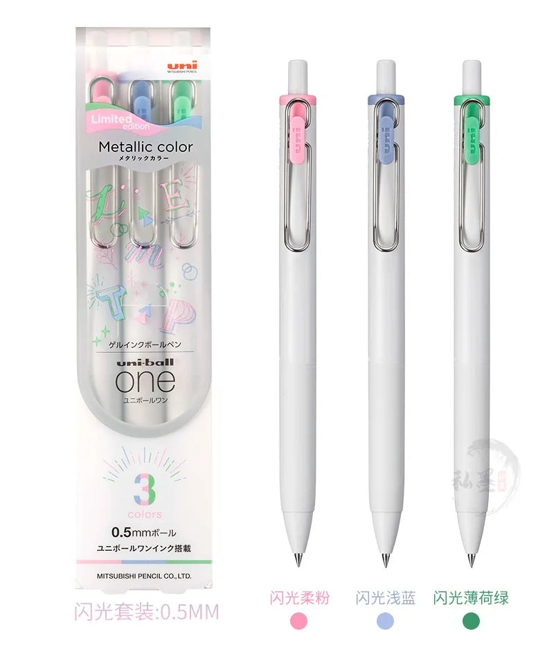 CowLost | product_id-uni-ball-one-gel-pen-1-or-3pcs-white-gold-silver-smooth-ink |7