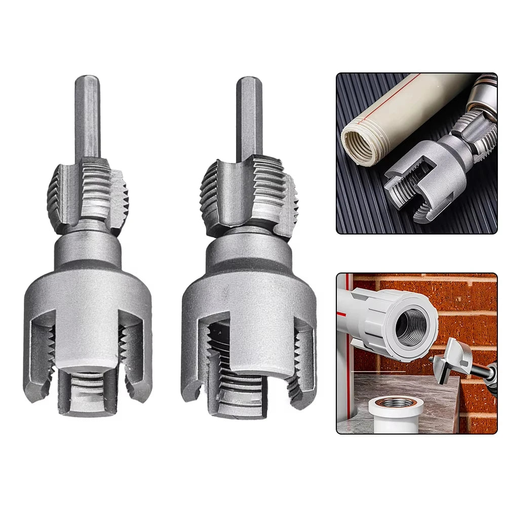 CowLost | product_id-pvc-pipe-threader-kit-with-1-2-3-4-dies-external-cutter-for-electric-drill-home-repair |12