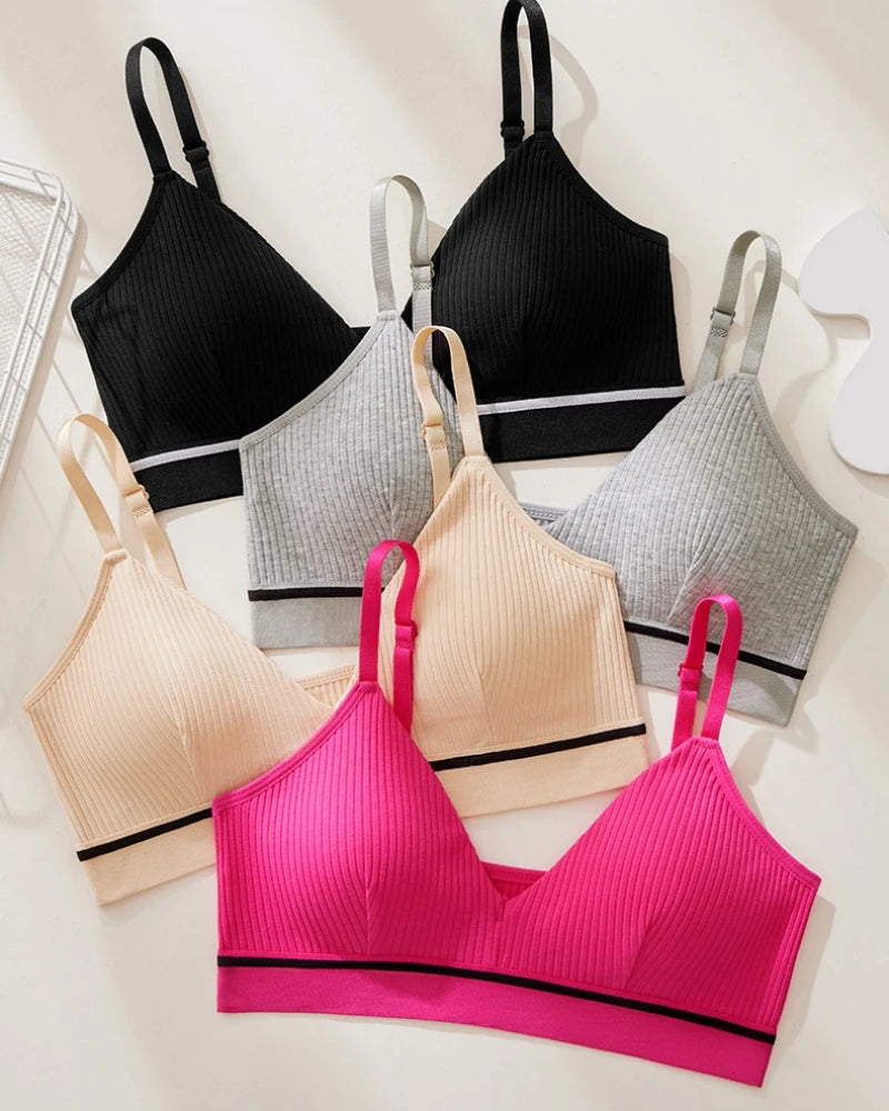CowLost | product_id-women-s-cotton-wire-free-push-up-tube-top-bra-with-adjustable-straps-solid-color |6