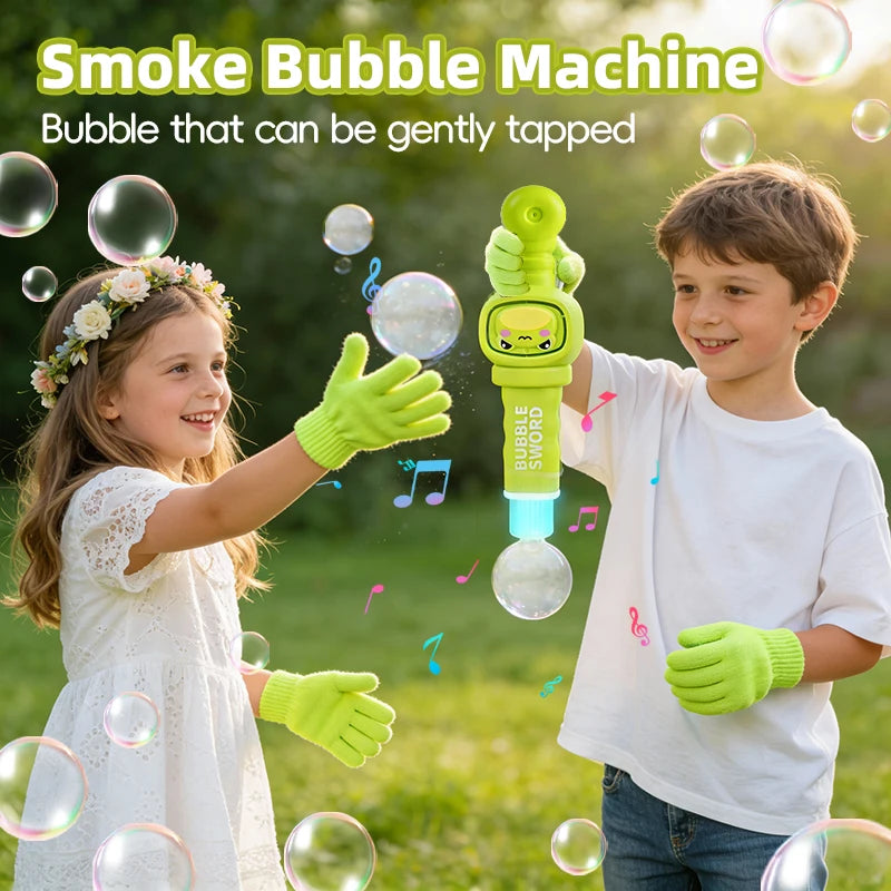 Cute Animal Bubble Machine with Colorful Lights and Smoke for Summer Party Toy