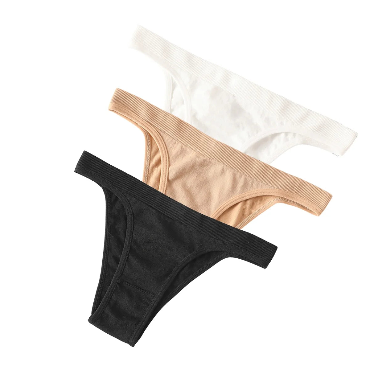 CowLost | product_id-3pcs-women-s-high-rise-seamless-brazilian-stretch-panties-m-l |16