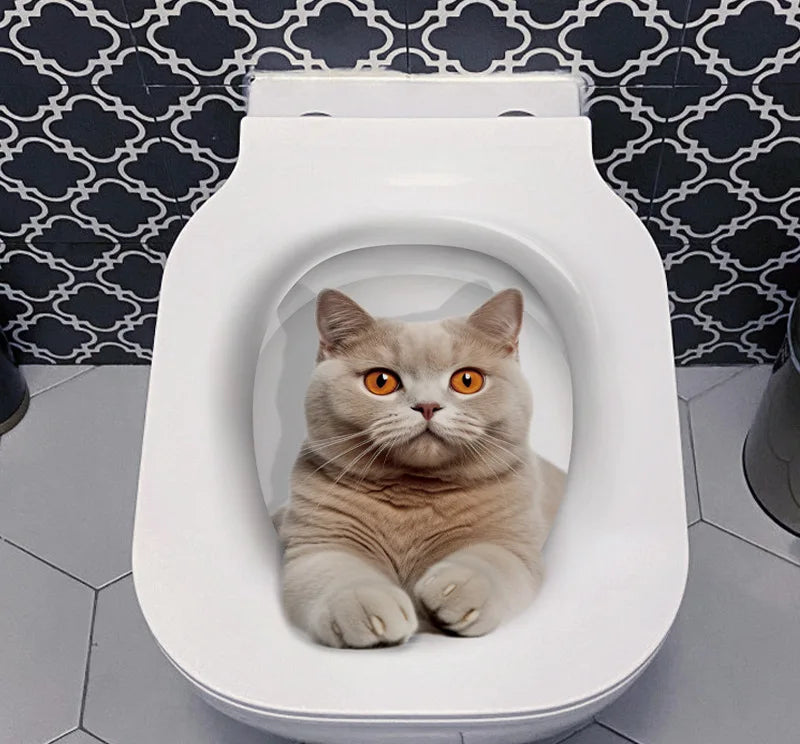 CowLost | vivid-3d-hole-cat-toilet-sticker-home-decoration |9