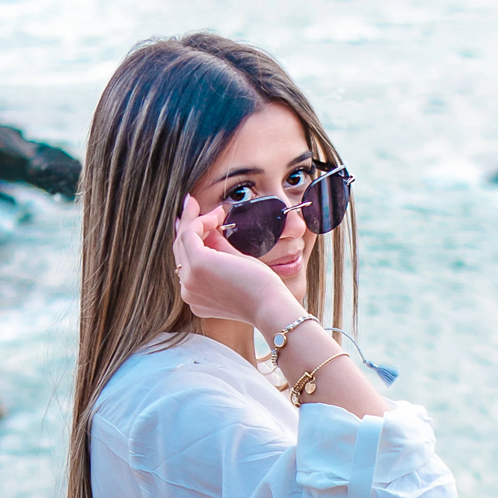 CowLost | zenottic-fashion-women-rimless-sunglasses-for-ladies-trendy-geometric-diamond-cutting-gradient-lens |6