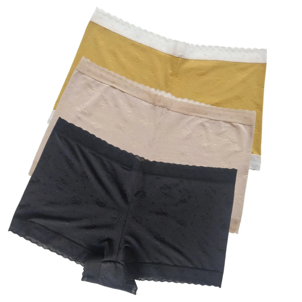 CowLost | product_id-3pcs-women-low-waist-lace-ice-silk-boyshort-panties-m-xl |19