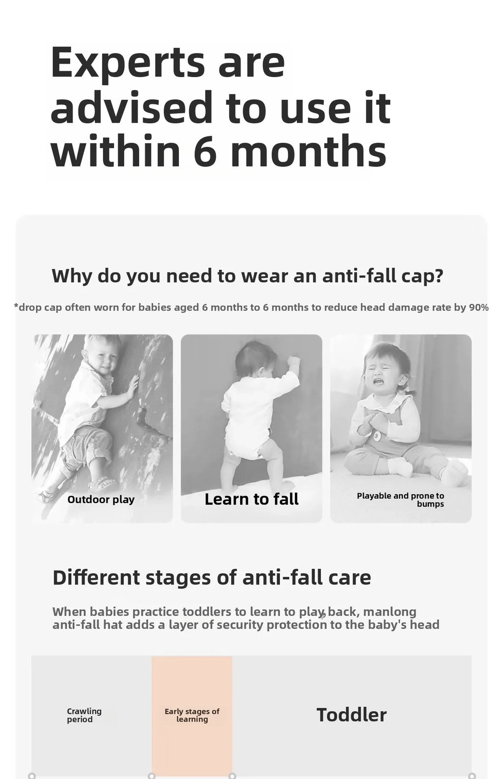 CowLost | imbaby-baby-hat-collision-helmet-anti-fall-artifact-adjustable-protective-headgear |6