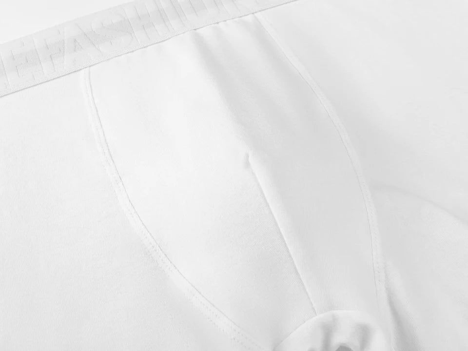 CowLost | 6pcs-white-men-panties-cotton-boxers |6