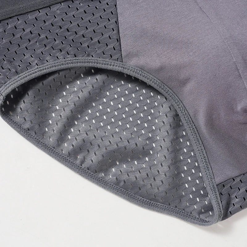 CowLost | xl-4xl-mens-plus-size-breifs-solid-color-breathable-panties |12