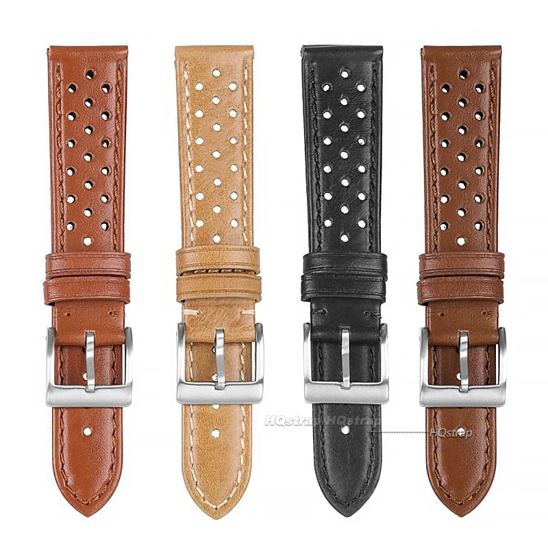 CowLost | product_id-breathable-genuine-cowhide-leather-watch-strap-18mm-22mm-for-tag-heuer-seiko-replacement |16
