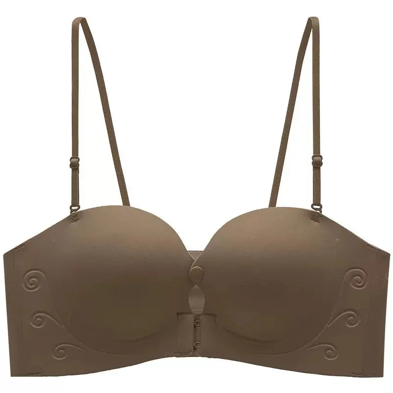 CowLost | product_id-front-buckle-strapless-non-slip-invisible-bra-for-small-breasts-gathered-seamless |7