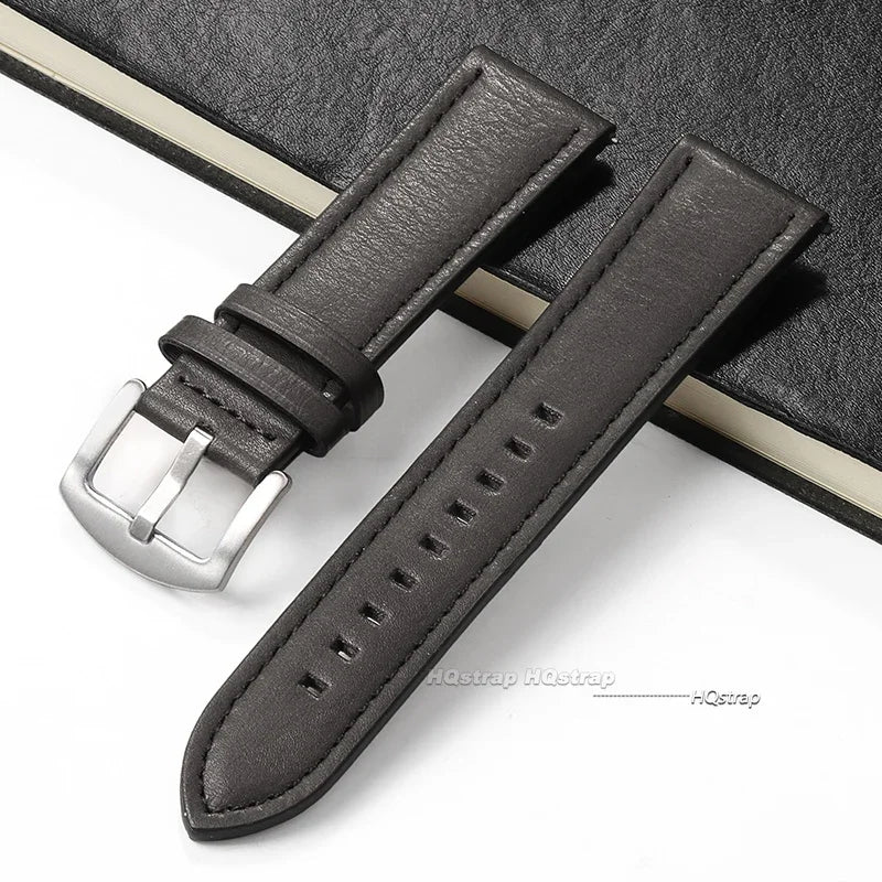CowLost | product_id-calfskin-leather-watch-band-for-huawei-18mm-20mm-22mm-with-silver-stainless-steel-buckle |10