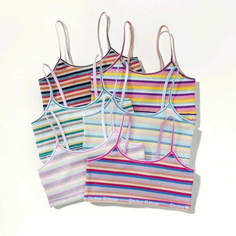 CowLost | product_id-women-s-cotton-thin-striped-wireless-breathable-no-pad-bralette |1