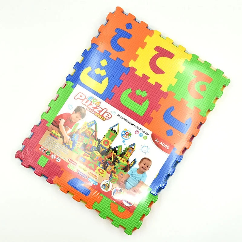 Arabic Alphabet and Number Puzzle Mats for Kids 28PCS Language & 8PCS Number Carpet Rugs