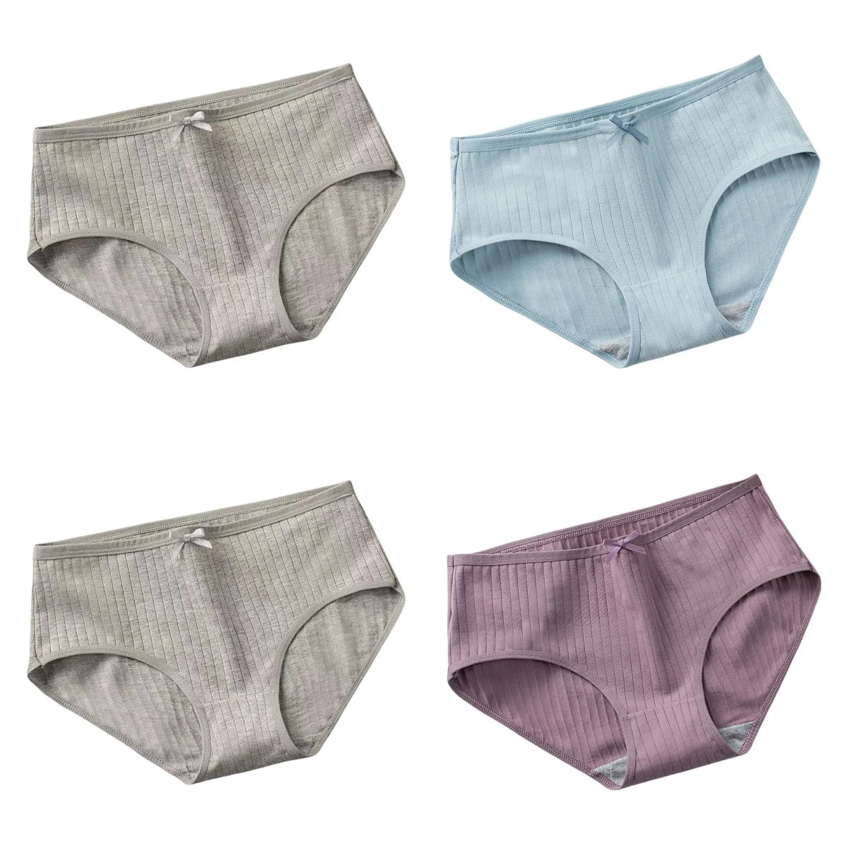 CowLost | product_id-4pcs-womens-low-waist-cotton-breathable-briefs |12