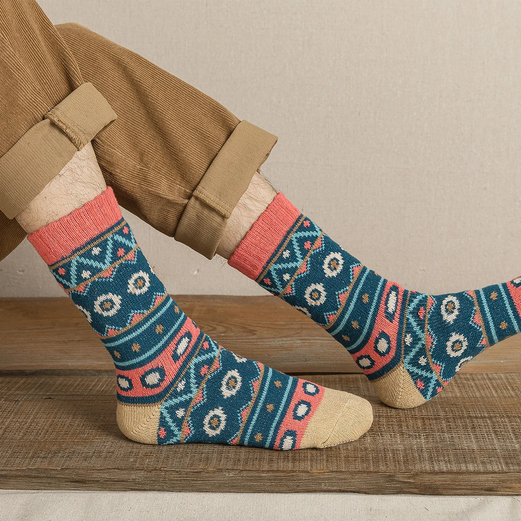 CowLost | sporting-goods-5-pairs-thick-winter-warm-unisex-socks-retro-style |15
