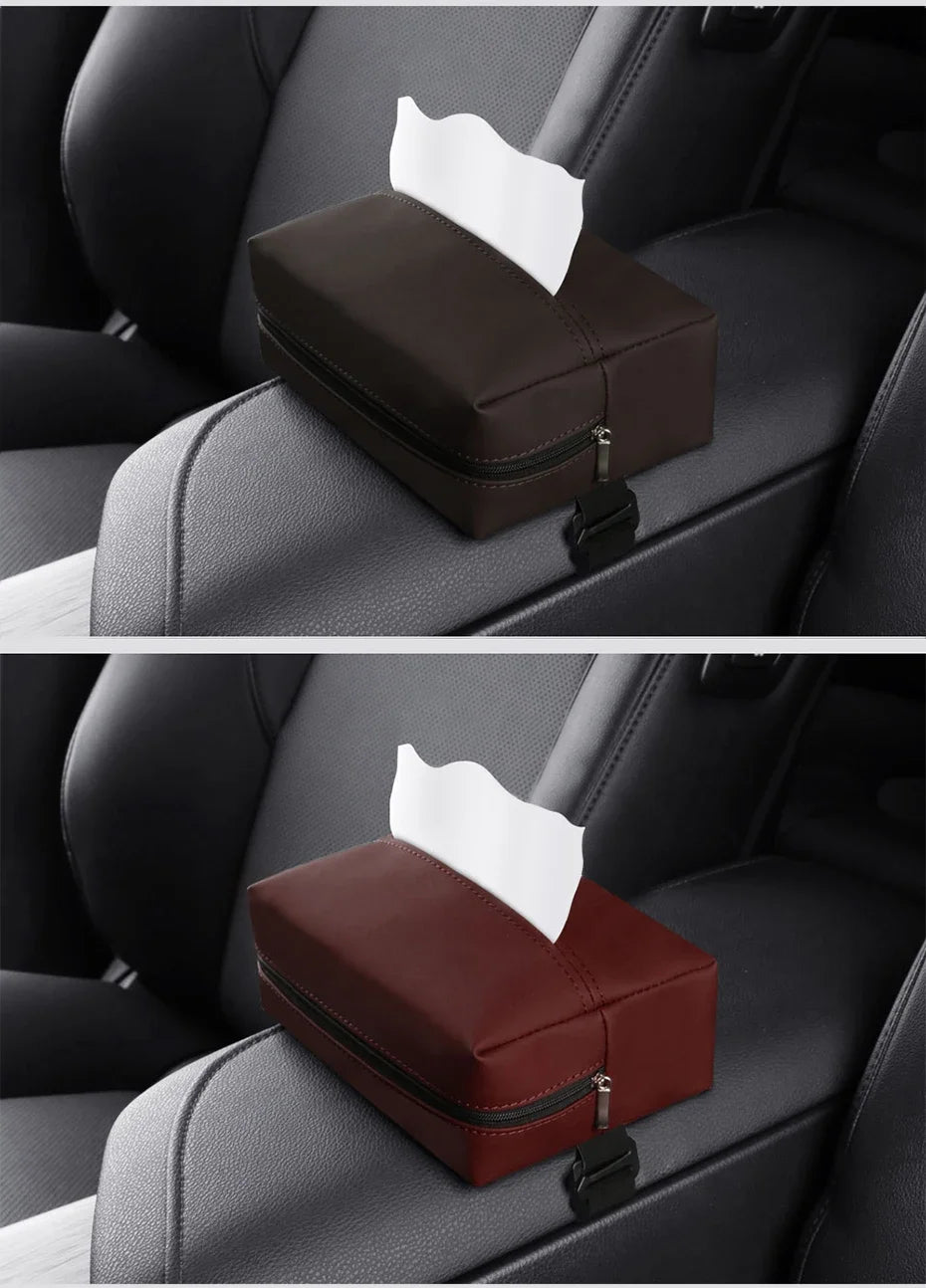 CowLost | paper-towel-holders-product_id-nappa-leather-car-tissue-box-holder-hanging-on-sun-visor-or-seat-back-organizer |25