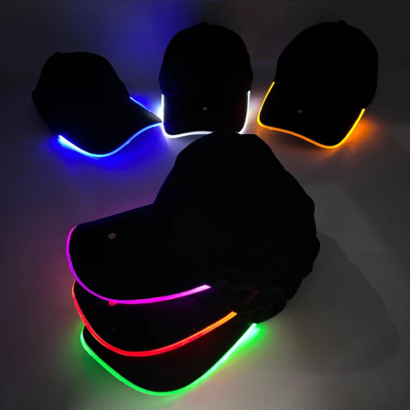 CowLost | fashion-led-glow-cap-outdoor-sport-sunshade-glowing-baseball-cap |1