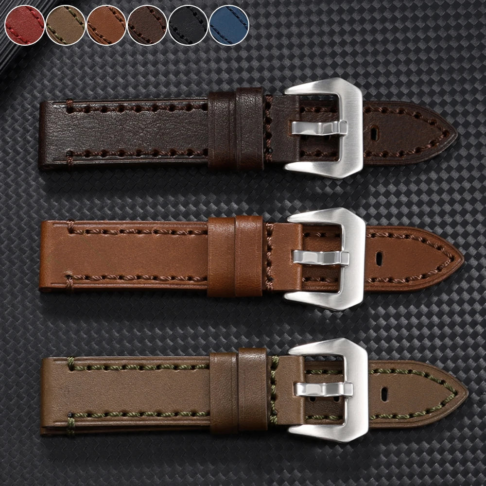 CowLost | bracelets-product_id-vintage-brown-cowhide-leather-watch-strap-for-panerai-seiko-18-26mm-unisex |1