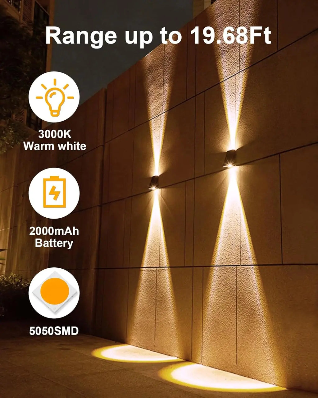CowLost | product_id-2-led-solar-waterproof-outdoor-wall-lamps-up-down-lighting-for-garden-balcony-street-villa |2