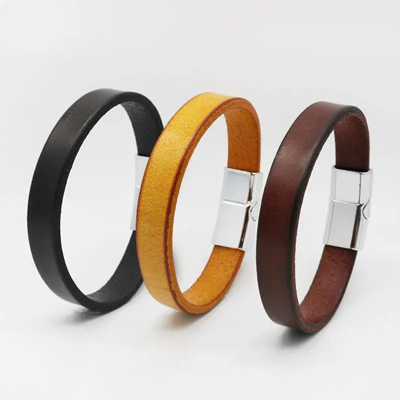 CowLost | badge-pass-holders-vintage-genuine-leather-wrap-cord-bracelet |4