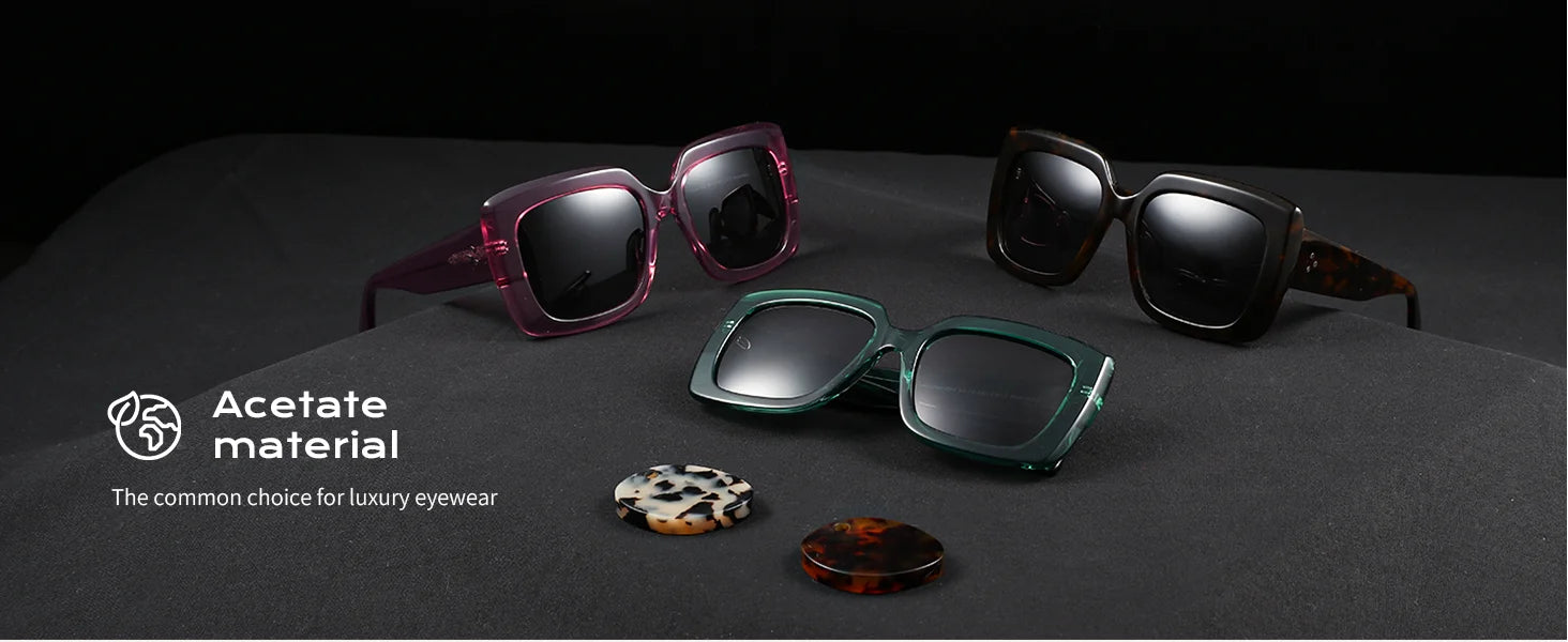 CowLost | zenottic-women-large-rectangle-polarized-sunglasses-thick-frame-uv400-protection |9