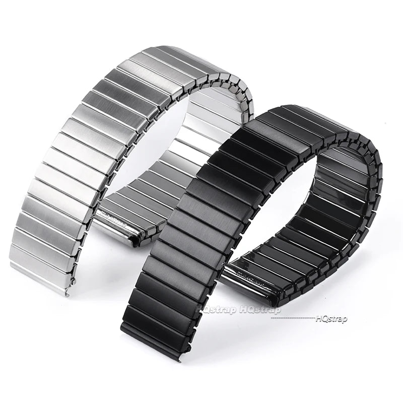 Elastic Stainless Steel Watch Band 14-22mm Metal Expansion Stretch Strap Wristband