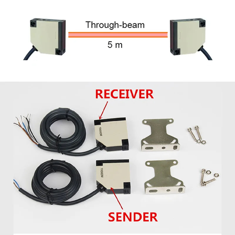 CowLost | motion-sensors-product_id-5m-ac90-250v-retroreflective-infrared-gate-photoelectric-beam-sensor-relay |4