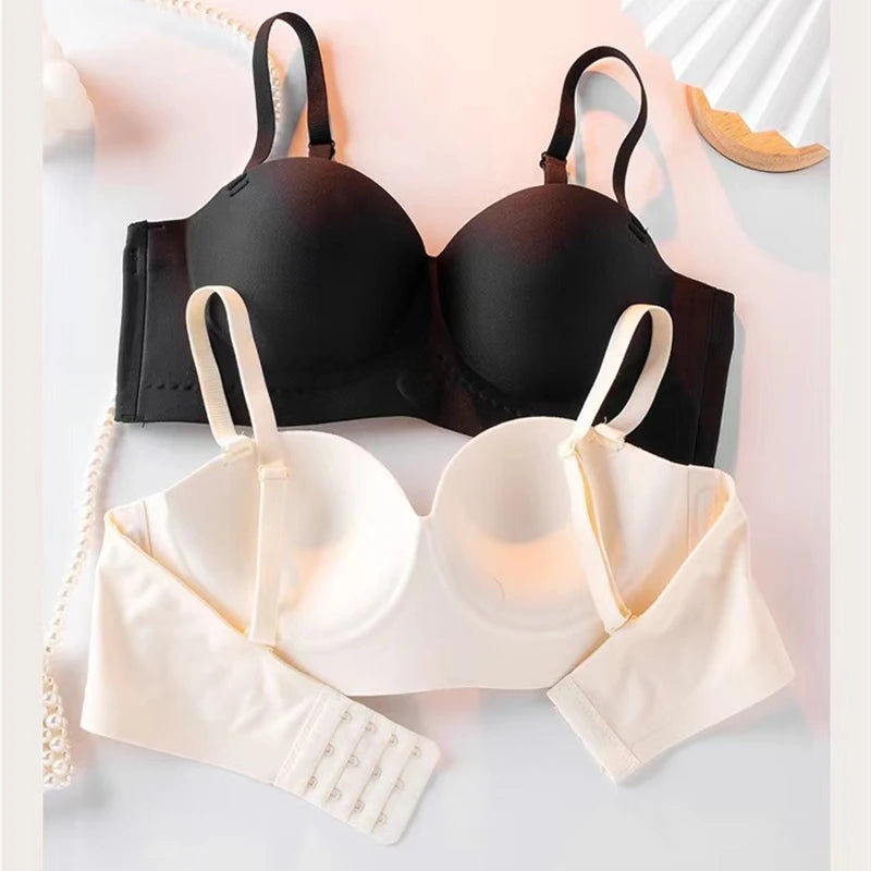 CowLost | product_id-seamless-wireless-strapless-half-cup-push-up-bra-with-elegant-back-for-women |8