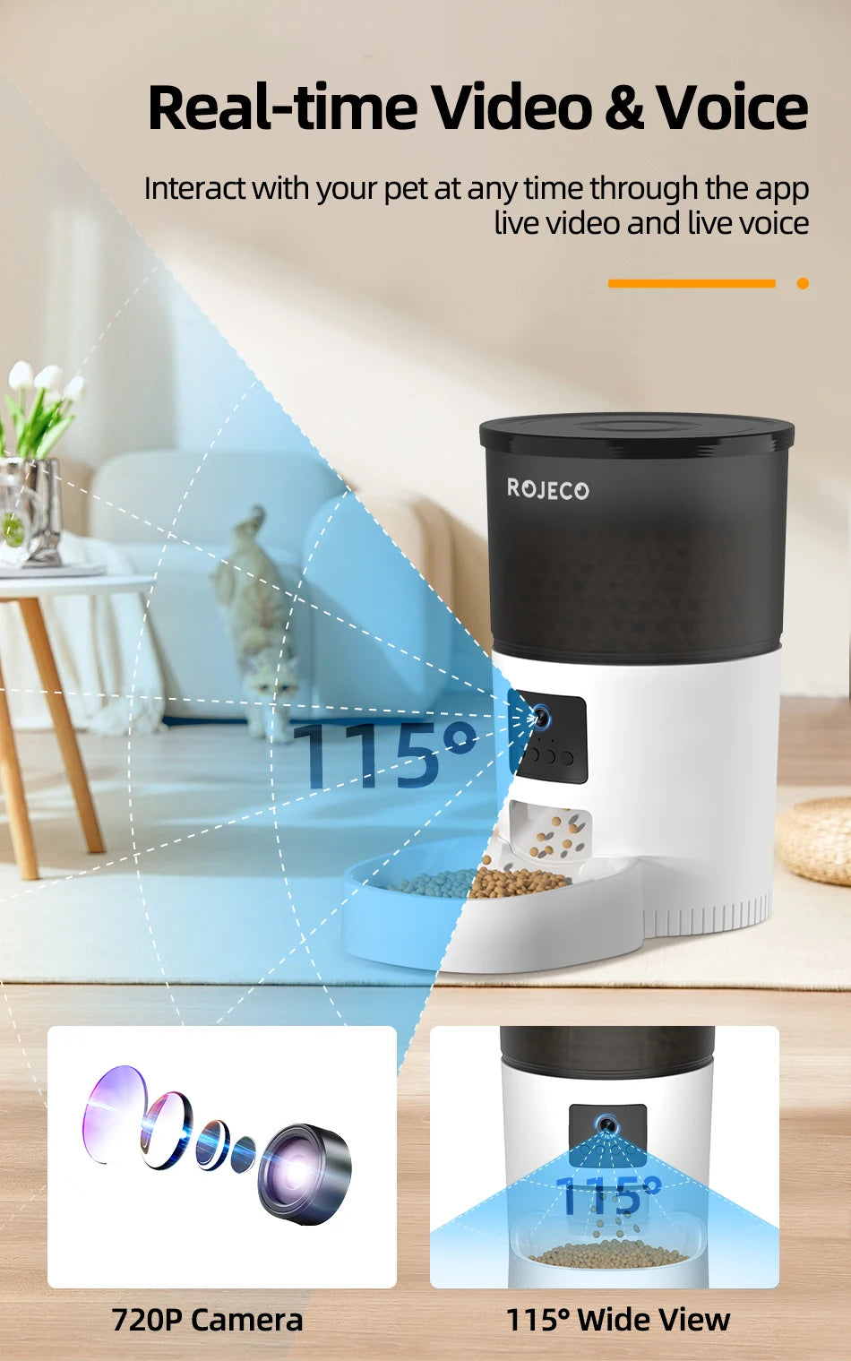 CowLost | 3d-printer-accessories-rojeco-3l-smart-automatic-cat-feeder-with-720p-camera |11