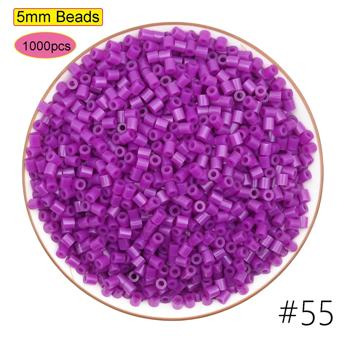 1000PCS 5MM Mixed Color Hama Beads DIY Gift Children's Toy Supplement OPP Bag