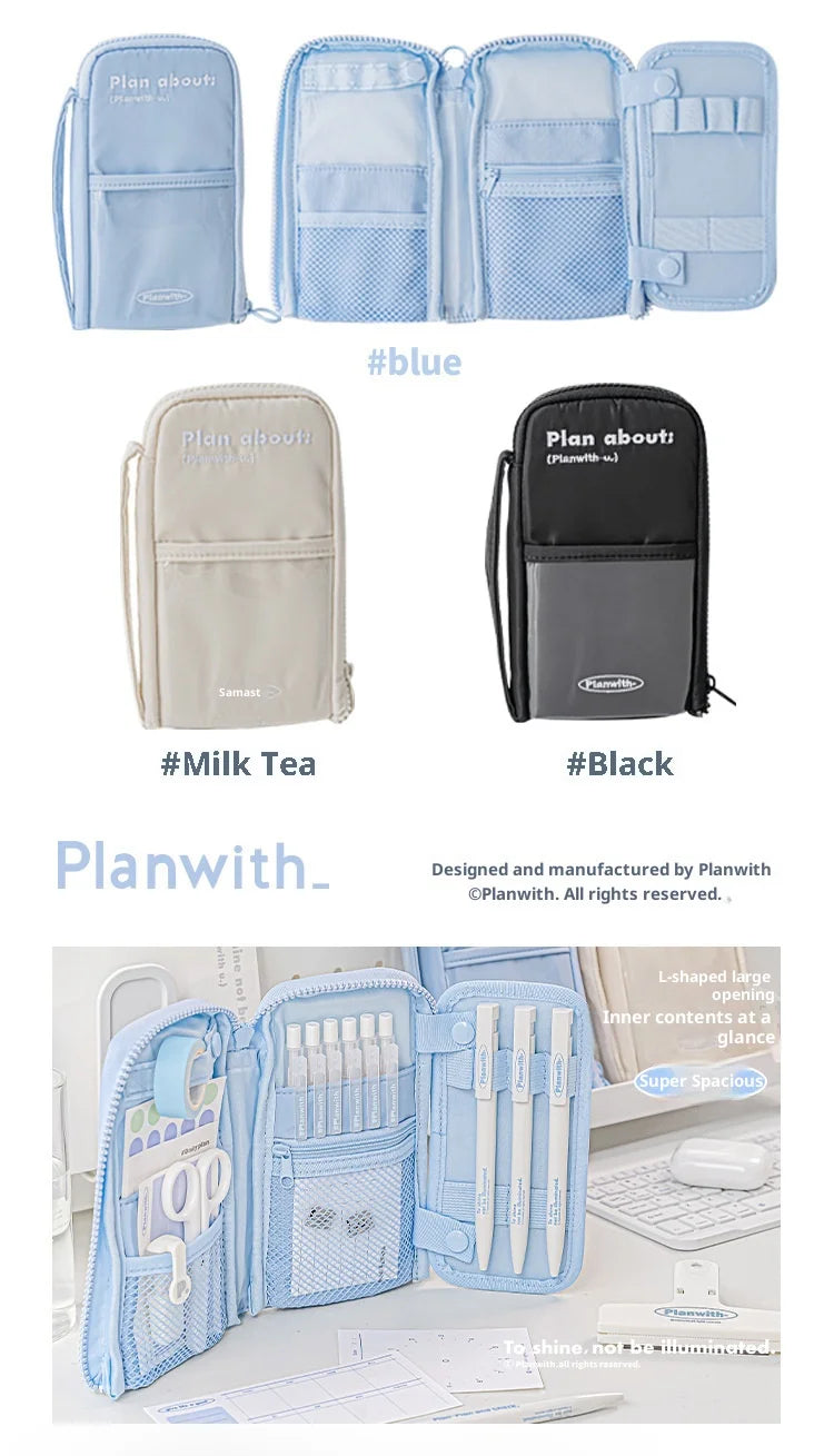 CowLost | product_id-planwith-multi-purpose-standing-pencil-bag-with-detachable-3-layer-desktop-organizer-for-school-work |9