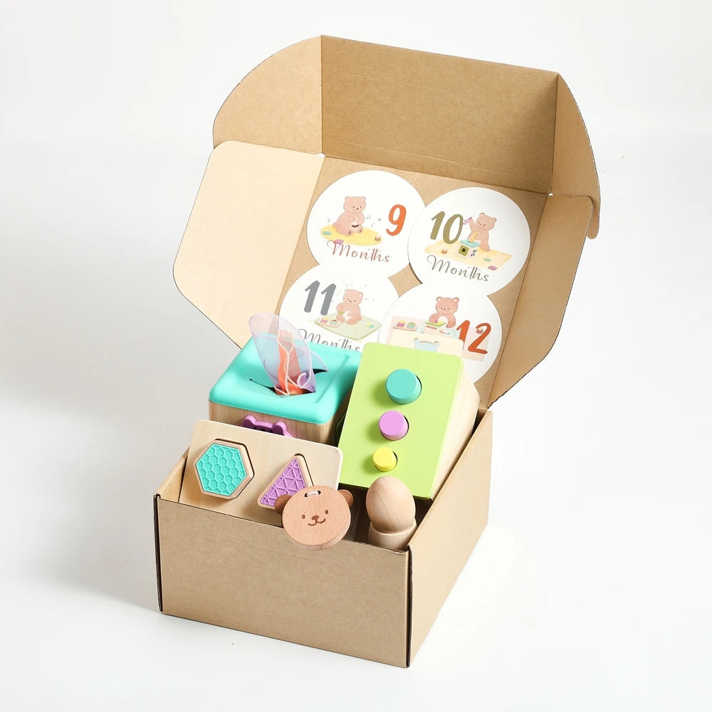 CowLost | cat-treats-8pc-wooden-montessori-toy-set-for-babies-0-12-months-early-education |20