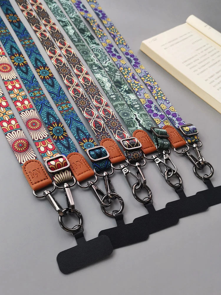 CowLost | uncategorized-adjustable-retro-totem-pattern-crossbody-cell-phone-lanyard |8