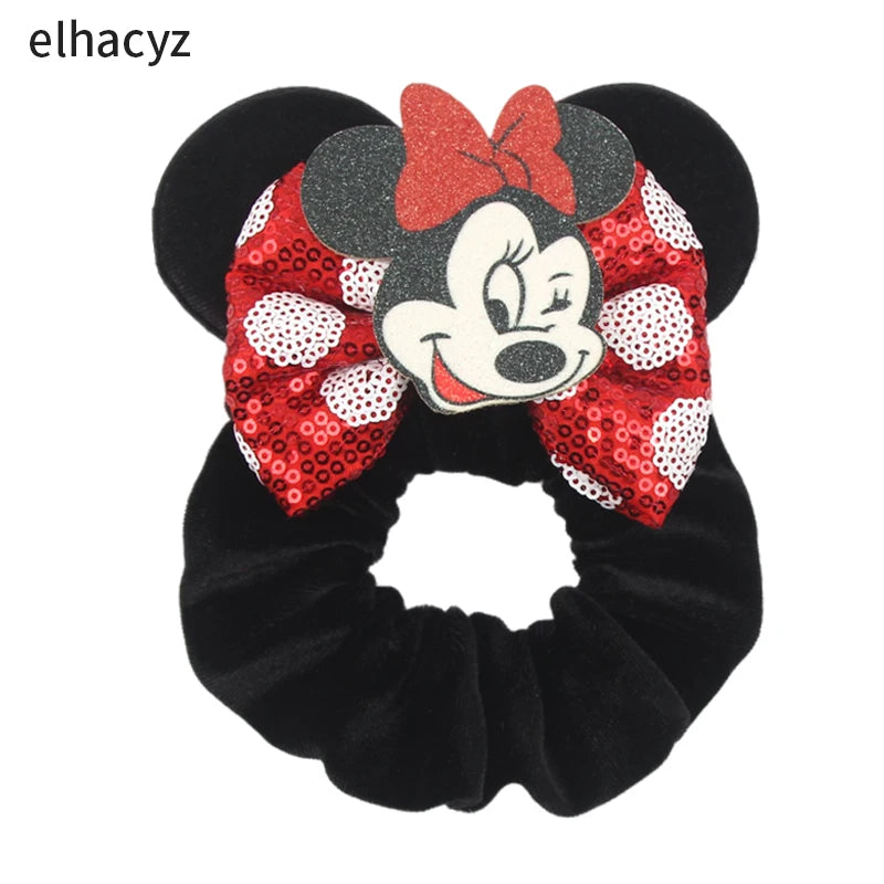 CowLost | cute-disney-castle-fireworks-balloons-hair-scrunchies-velvet-hairband-for-girls |6