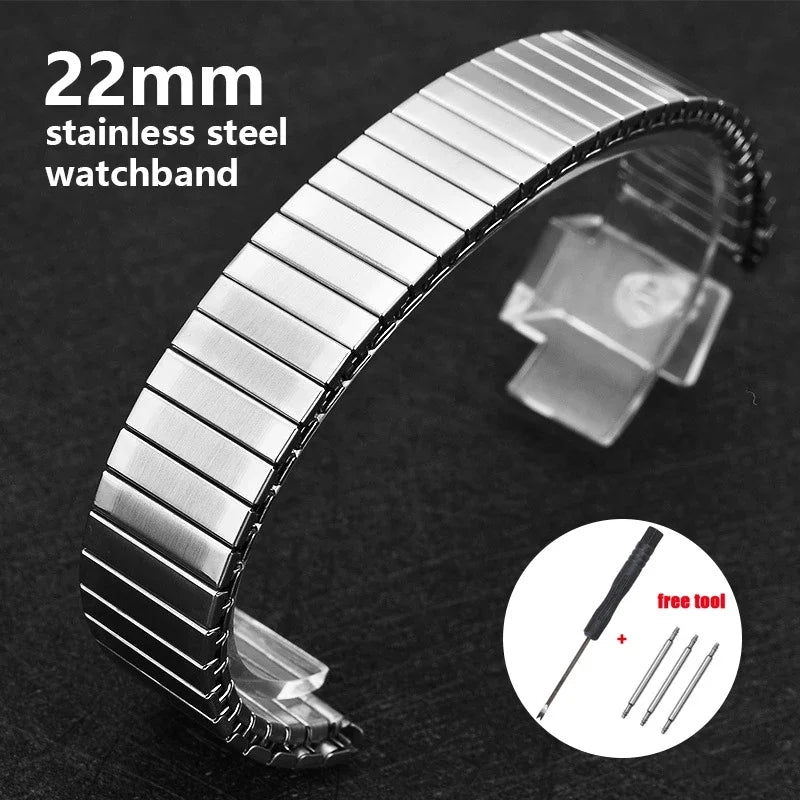 CowLost | product_id-22mm-elastic-stainless-steel-universal-watch-strap-for-seiko-smartwatches |5