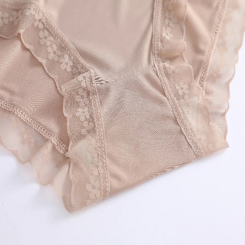CowLost | activewear-pants-3pcs-seamless-ice-silk-lace-panties-set |29