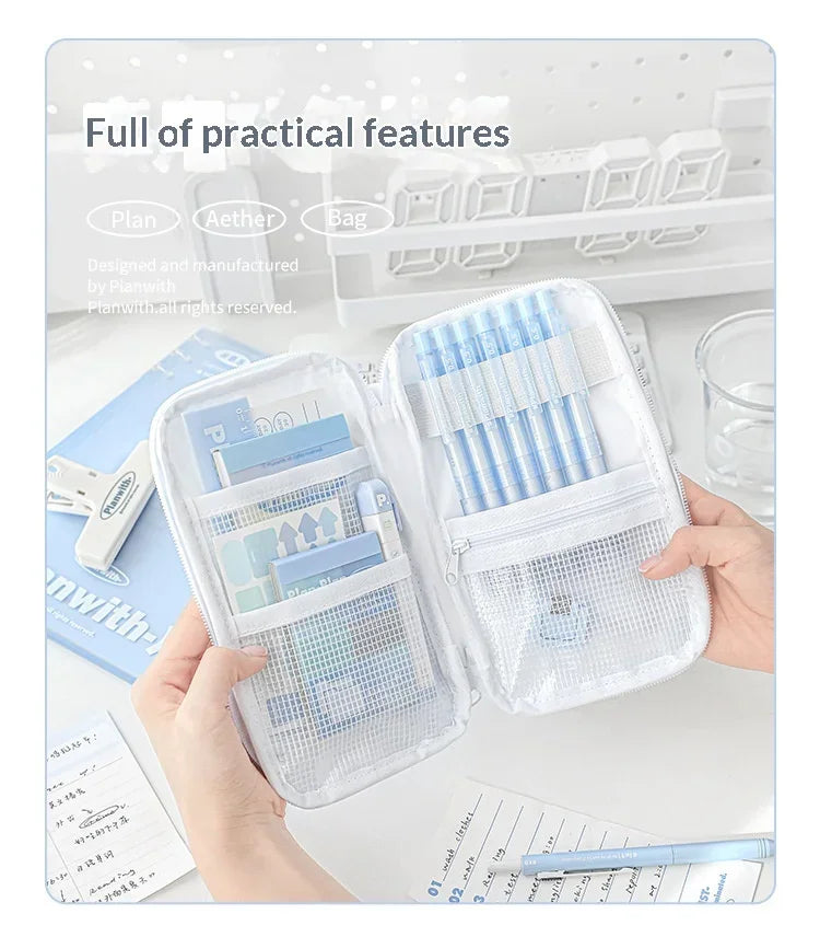 CowLost | product_id-planwith-translucent-sesame-bun-large-capacity-pencil-case-for-school-travel |18